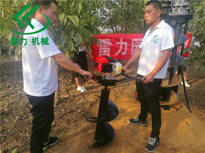 手扶式挖坑機快速地鉆